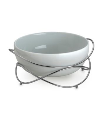 UPC 044228031392 product image for Towle® Living Ceramic Salad Serving Bowl with Metal Stand | upcitemdb.com