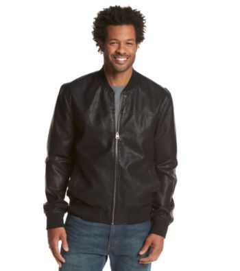 levi's leather bomber jacket mens