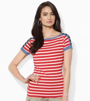 UPC 889041000411 product image for Lauren Jeans Co.® Striped Bateau-Neck Shirt | upcitemdb.com