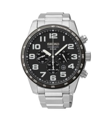 UPC 029665173294 product image for Seiko® Men's Silvertone Solar Chronograph Watch | upcitemdb.com