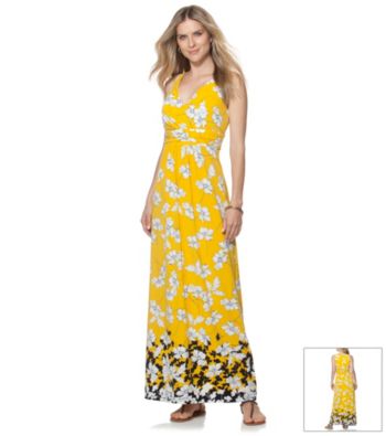 chaps floral maxi dress