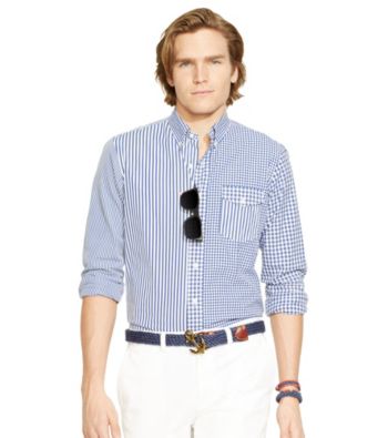 UPC 889043724650 product image for Polo Ralph Lauren® Men's Long Sleeve Mixed Media Button Down Shirt | upcitemdb.com