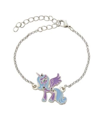 UPC 848762023147 product image for My Little Pony Silver Plated Girls' Luna Purple Unicorn Chain Bracelet | upcitemdb.com