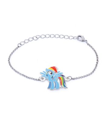 UPC 848762023239 product image for My Little Pony Silver Plated Girls' Rainbow Dash Chain Bracelet | upcitemdb.com