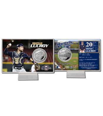 UPC 633204858162 product image for Milwaukee Brewers Jonathan Lucroy Silver Coin Card Display by Highland Mint | upcitemdb.com