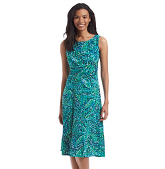 UPC 689886178104 product image for Jessica Howard® Printed Ruched Waist Dress | upcitemdb.com