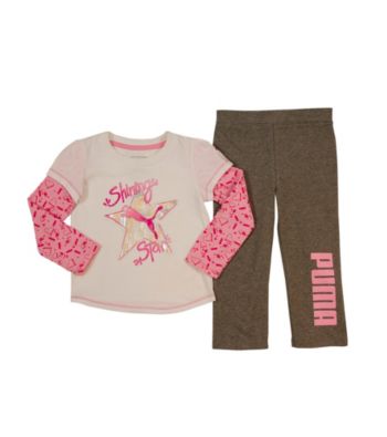 UPC 888822148564 product image for PUMA® Baby Girls' 3-24 Month Shining Star Pant Set | upcitemdb.com