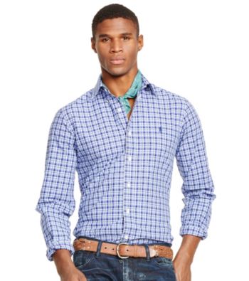 UPC 889425460824 product image for Polo Ralph Lauren Men's Long Sleeve Plaid Button Down Shirt | upcitemdb.com