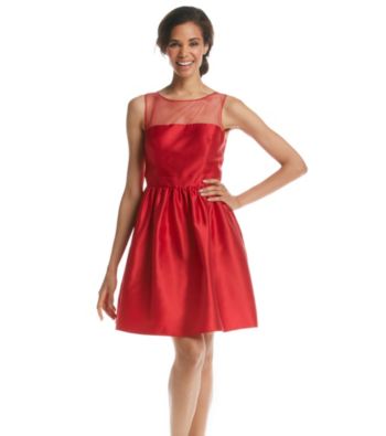 Adrianna PapellÂ® Illusion Top Cocktail Dress