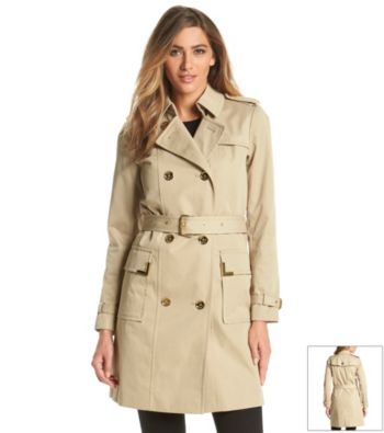 michael kors double breasted trench coat