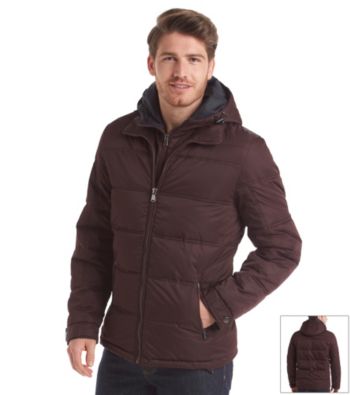 UPC 700770478169 product image for Perry Ellis Men's Hooded Puffer Jacket With Bib | upcitemdb.com