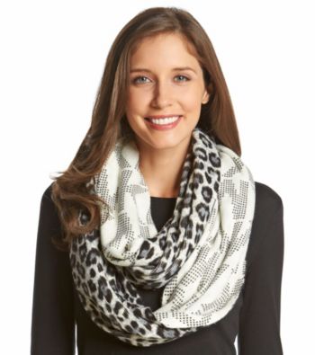 michael kors infinity scarf leopard