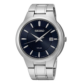Seiko&reg; Men's Solar Calendar Watch