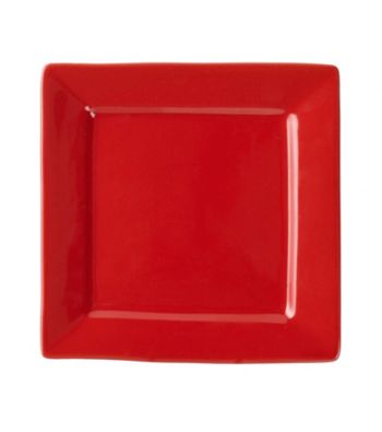 LivingQuarters Red Square Appetizer Plate