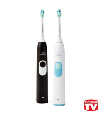 philips sonicare 2 series plaque control dual handle electric toothbrush