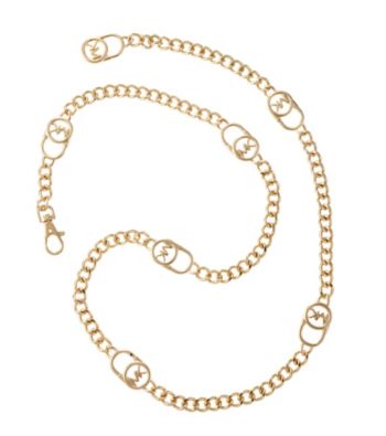 michael kors gold chain belt