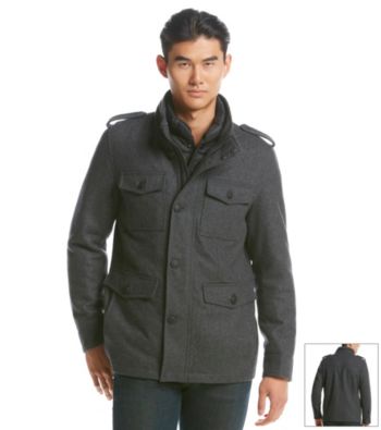 guess military jacket mens