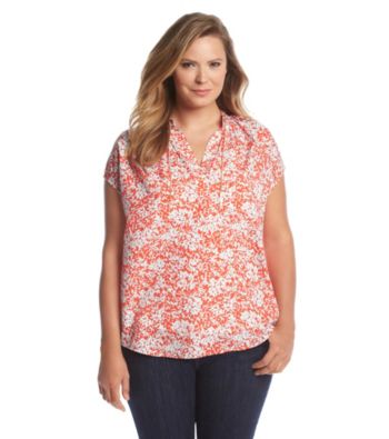 UPC 889154769595 product image for MICHAEL Michael Kors® Plus Size Print Flutter Sleeve Shirt | upcitemdb.com
