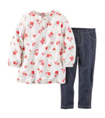 UPC 888510865469 product image for Carter's® Baby Girls' 2-Piece Poplin Top & Jeggings Set | upcitemdb.com