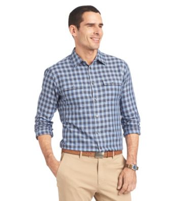 UPC 013282712813 product image for Van Heusen® Men's Long Sleeve Heathered Plaid Button Down Shirt | upcitemdb.com