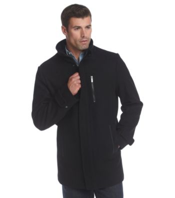 calvin klein men's wool blend car coat