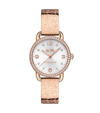 UPC 885997173766 product image for COACH DELANCEY 28MM SIGNATURE C ROSE GOLD PLATED BANGLE WATCH | upcitemdb.com