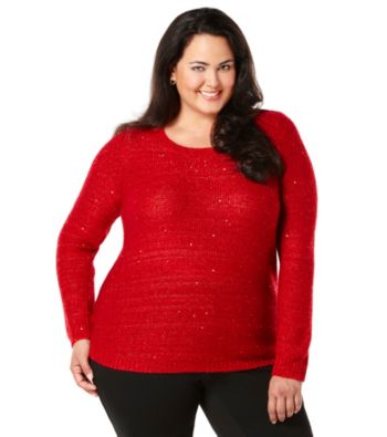 plus size sequin sweater