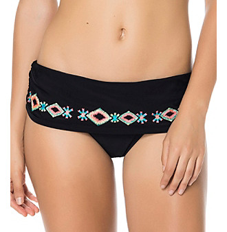 UPC 700140000211 product image for Jessica Simpson Embroidered Beauty Rollover Hipster Swim Bottoms | upcitemdb.com