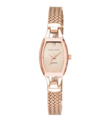 UPC 086702571390 product image for Anne Klein® Rose Goldtone Slim Diamond Dial Watch | upcitemdb.com