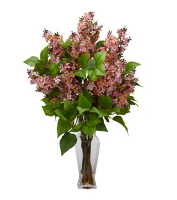 Nearly Natural&reg; Lilac Silk Flower Arrangement