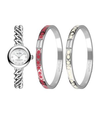 UPC 885997180795 product image for COACH WAVERLY STAINLESS STEEL CHAIN LINK BRACELET WATCH SET | upcitemdb.com