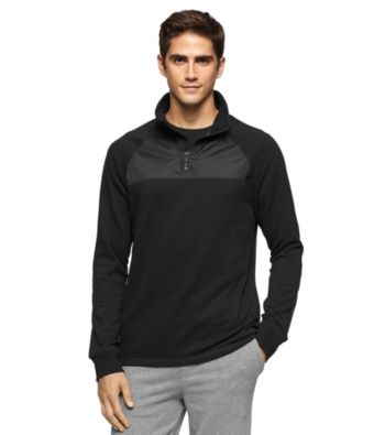 UPC 712683775990 product image for Calvin Klein Jeans Men's 1/4 Zip Mixed Media Pullover | upcitemdb.com