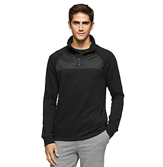 UPC 712683775938 product image for Calvin Klein Jeans Men's 1/4 Zip Mixed Media Pullover | upcitemdb.com
