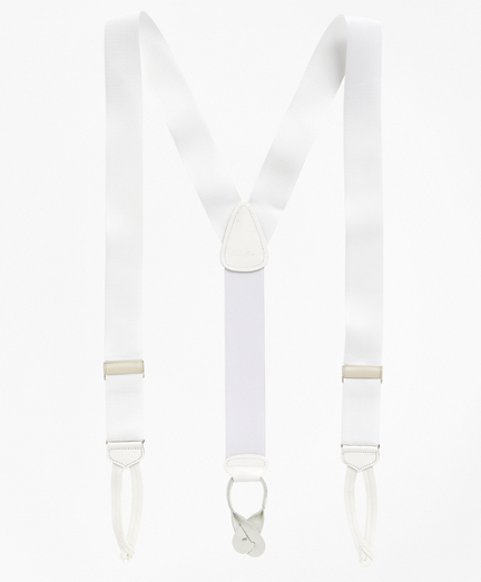 Men's White Formal Suspenders Brooks Brothers