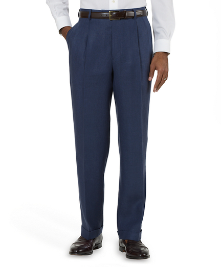 Irish Linen Pleat-Front Trousers