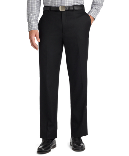 Madison Fit Plain-Front Flannel Trousers