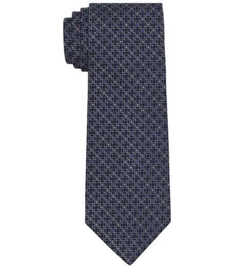 Pure silk woven in Italy. 3 1/2" width. Dry clean. Made in the USA.