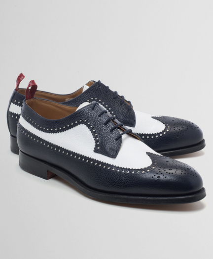 Pebble Grain Wingtip Spectator Shoe