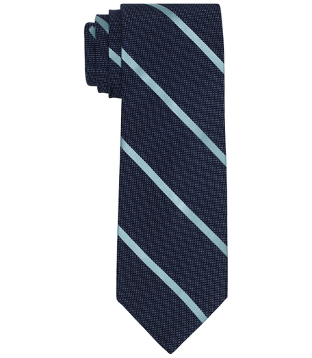 Pure silk woven in England. 3 1/2" width. Dry clean. Made in the USA.