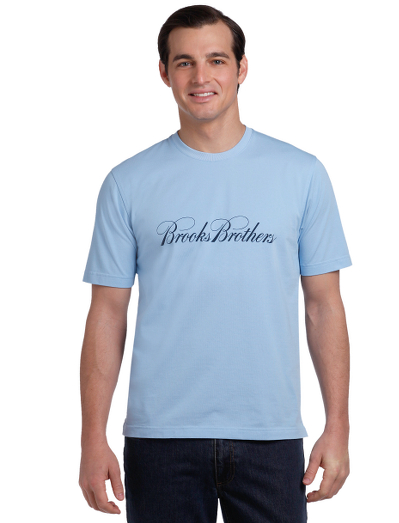 A quick-drying cotton and polyester blend with increased breathabilty and excellent wicking properties. Printed Brooks Brothers logo. Machine wash. Imported.
