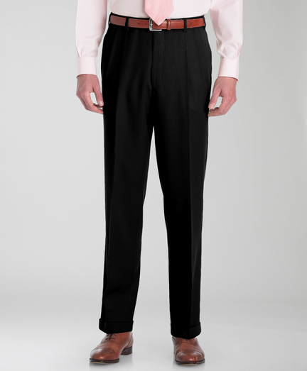 Madison Fit Pleat-Front Classic Gabardine Trousers