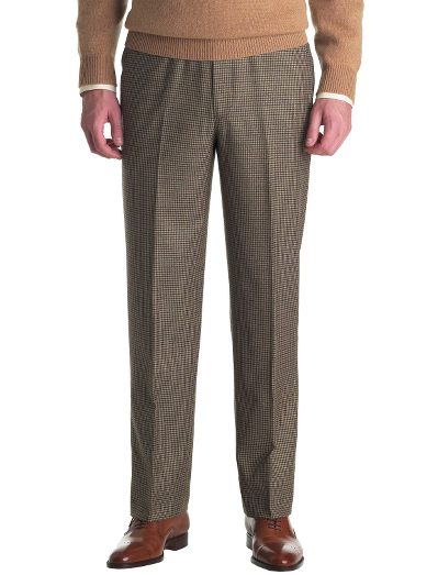 Italian wool flannel. Genuine corozo buttons. Lined to the knee. Taped seams and unfinished hems. Dry clean. Imported.