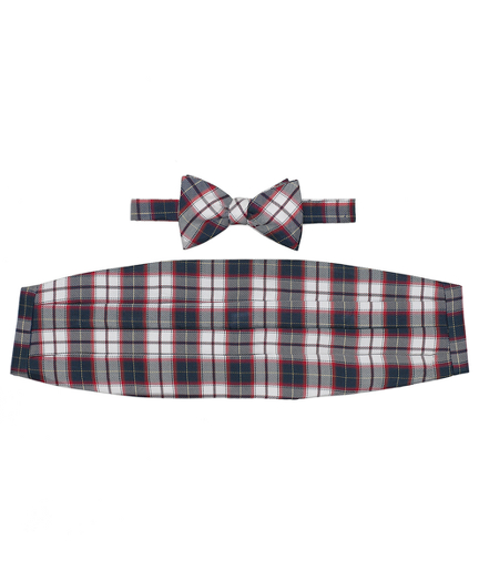 Pure silk woven to perfection in Italy. Set includes cummerbund and pre-tied bow tie. Dry clean. Made in the USA.