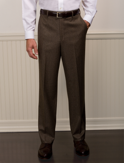 Pure Italian wool flannel. Genuine corozo buttons. Lined to the knee. Taped seams and unfinished hem.