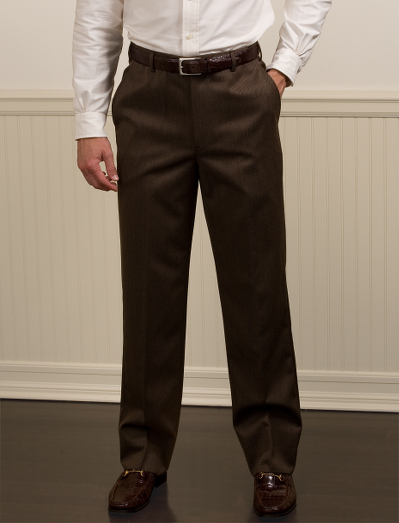 Pure Italian wool. Alterable waistband and unfinished hem. Lined to knee. Imported. Dry clean.