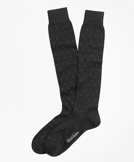 Merino Wool Big Dot Over-the-Calf Dress Socks