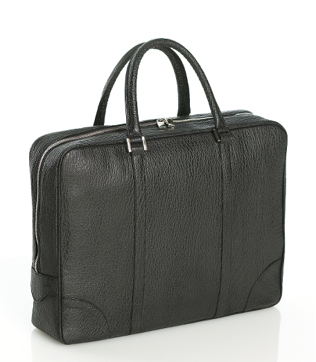 This elegant briefcase is part of a sophisticated line of sharkskin leather accessories available at Brooks Brothers this season. Expertly crafted in Italy using soft, beautifully textured sharkskin leather in a smart, executive-style design.      16.5 X 12.25 X 3.5