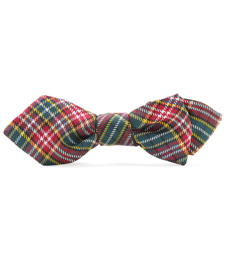 Pure silk woven in Italy. Self tie. Dry clean. Made in the USA.