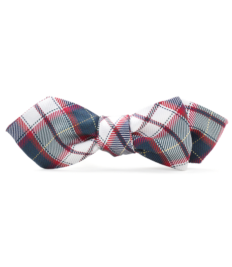 Pure silk woven in Italy. Self tie. Dry clean. Made in the USA.