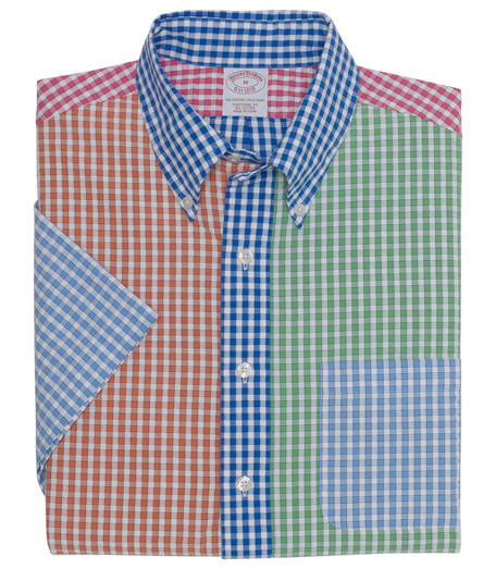 Pure cotton seersucker. The original Polo� button-down collar. Superdurable logo buttons. Center front placket. Left chest pocket. Machine wash. Imported. Also available in Slim fit.